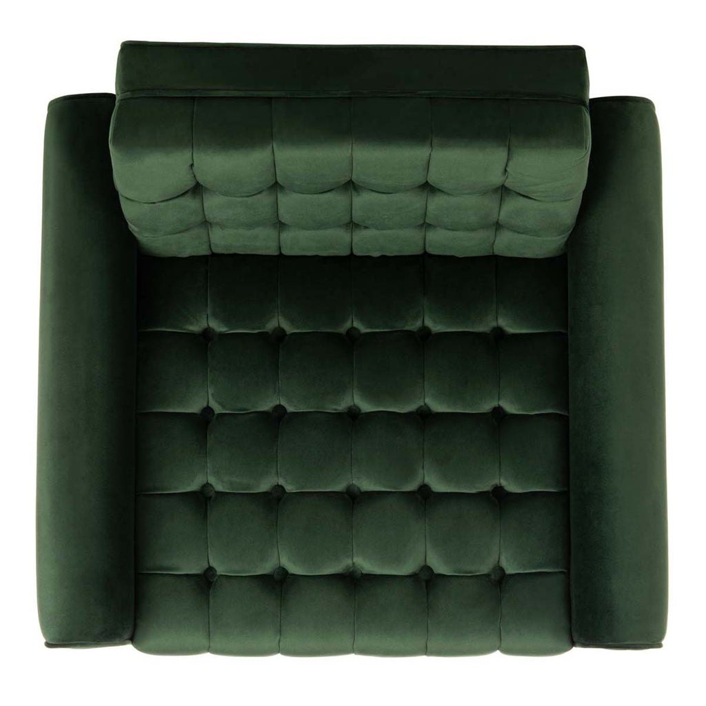 Safavieh Amaris Tufted Accent Chair - Forest Green/Black