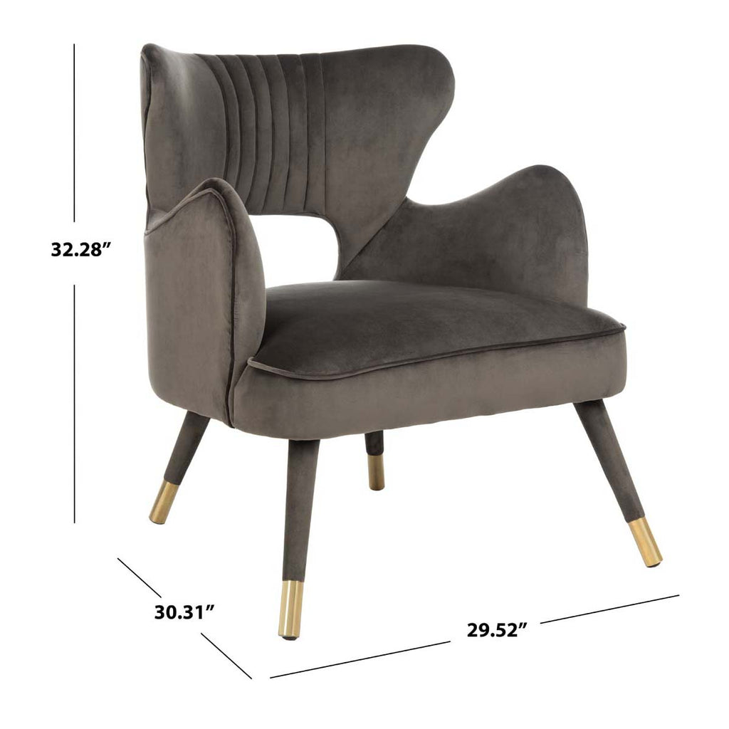 Safavieh Blair Wingback Accent Chair - Shale/Gold