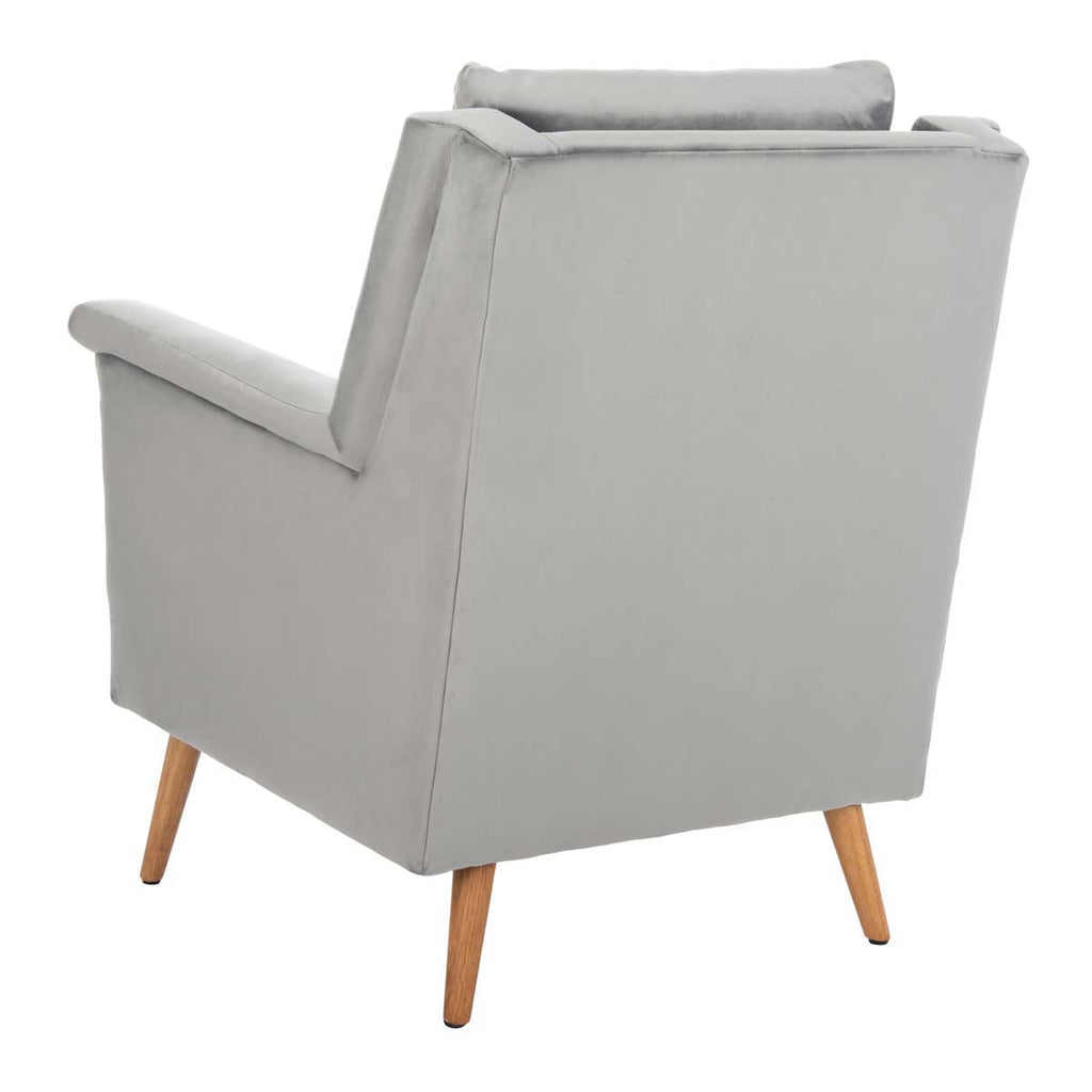 Safavieh Astrid Mid Century Arm Chair - Stone Velvet/Natural