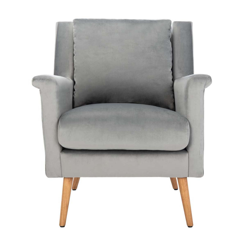 Safavieh Astrid Mid Century Arm Chair - Stone Velvet/Natural