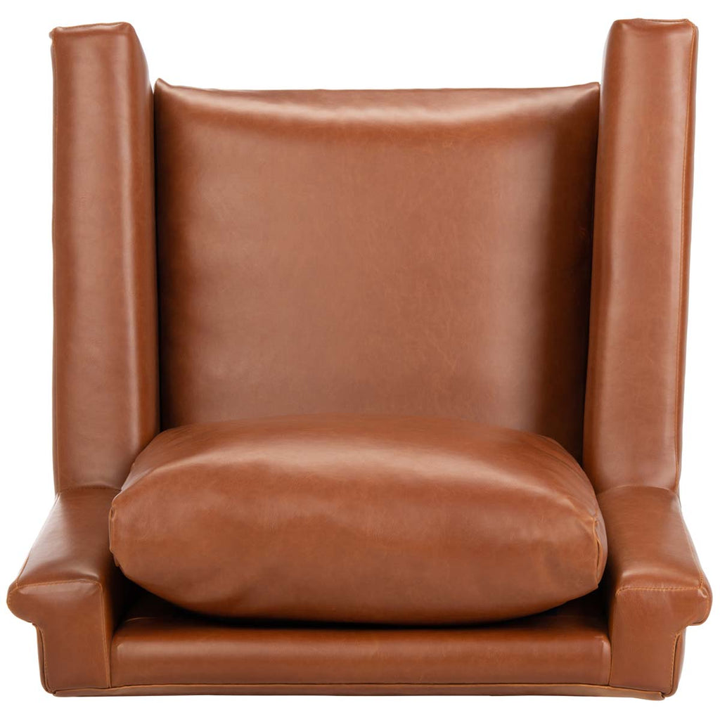 Safavieh Astrid Mid Century Arm Chair - Cognac Pu/Natural