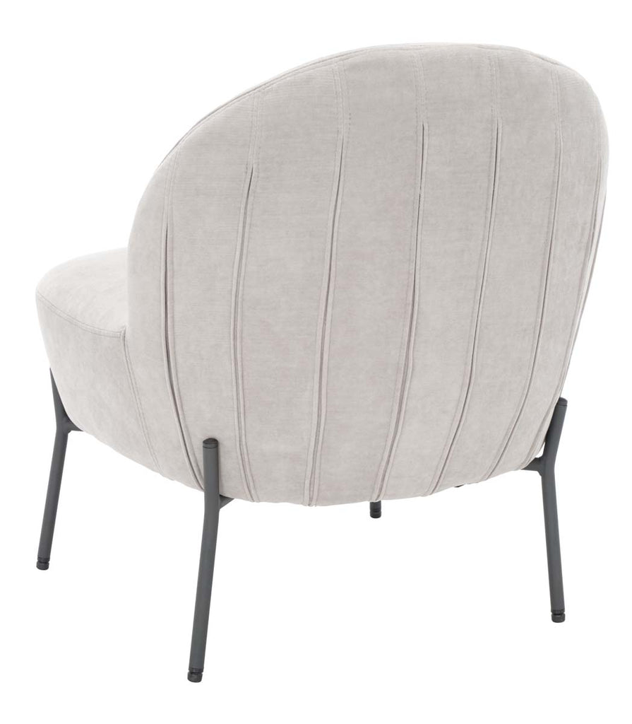 Safavieh Brax Petite Slipper Chair - Light Grey / Black