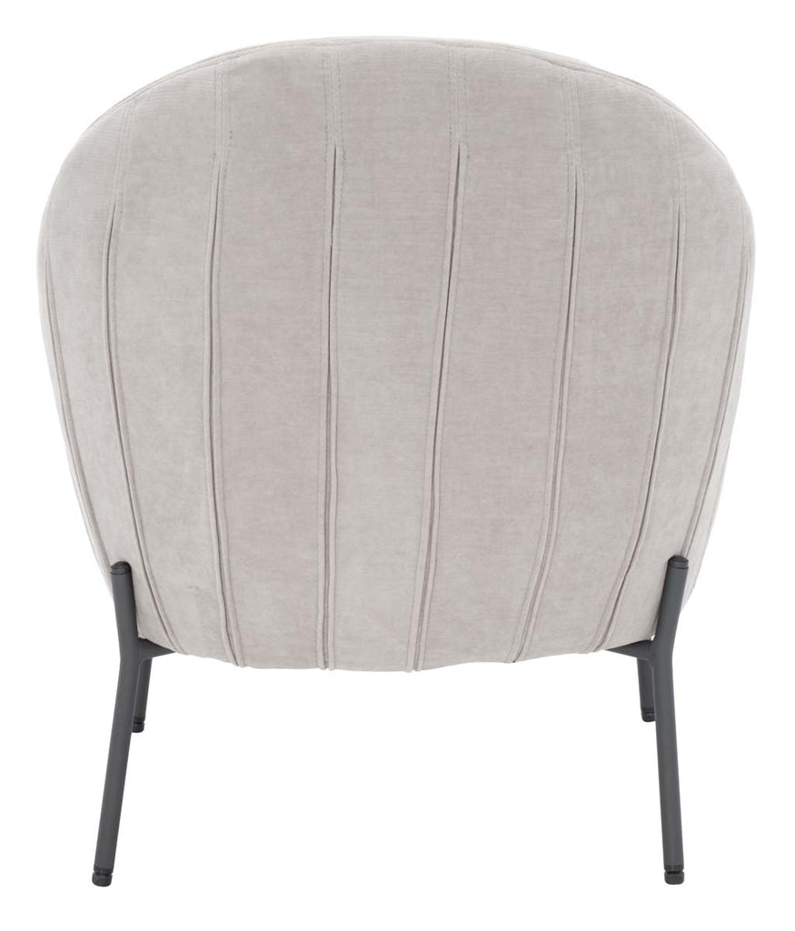 Safavieh Brax Petite Slipper Chair - Light Grey / Black