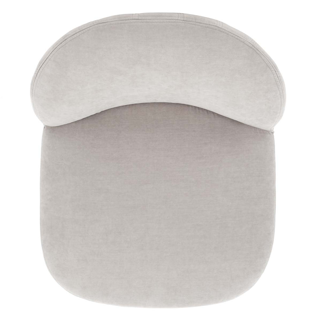 Safavieh Brax Petite Slipper Chair - Light Grey / Black