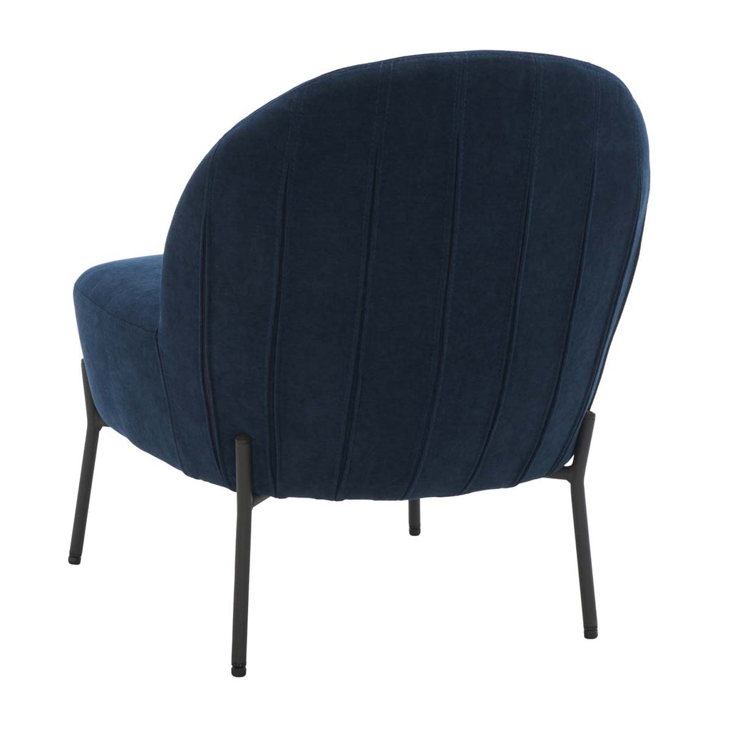 Safavieh Brax Petite Slipper Chair - Navy / Black