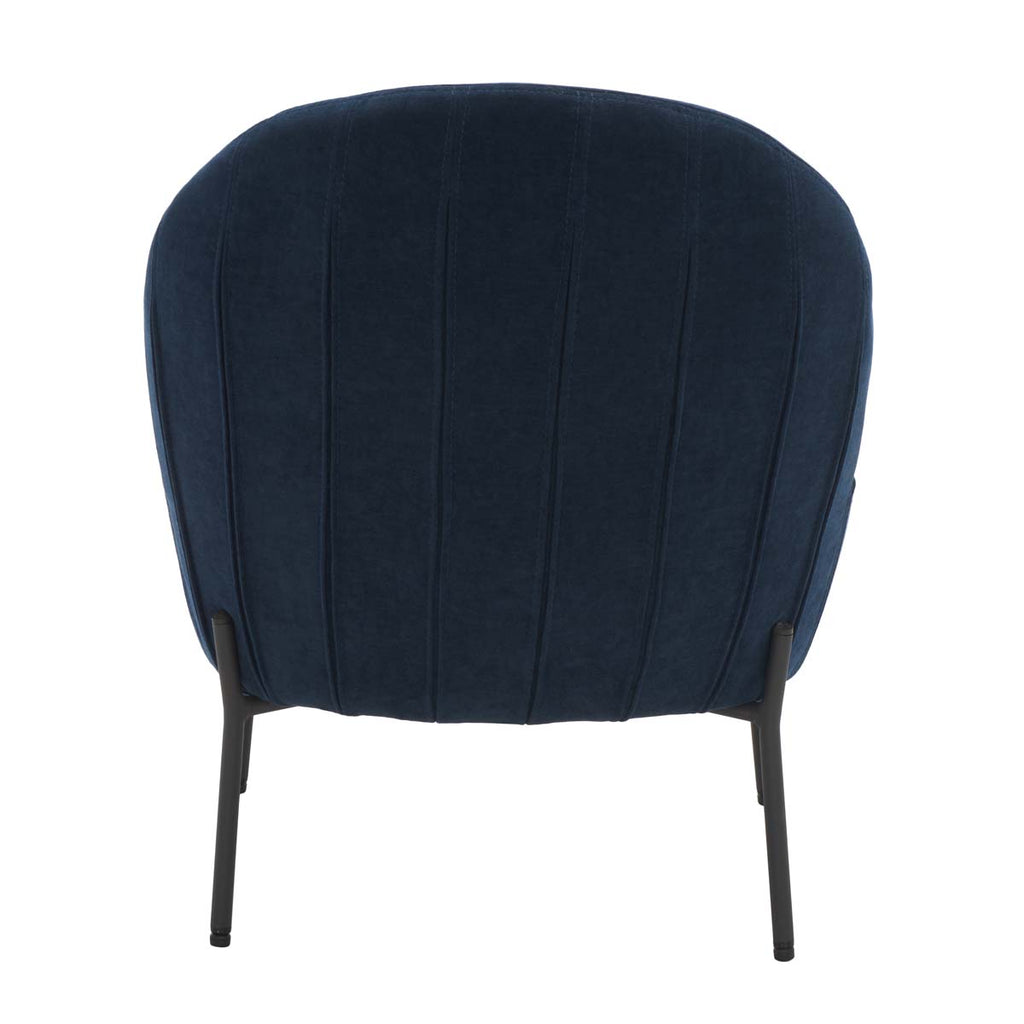 Safavieh Brax Petite Slipper Chair - Navy / Black