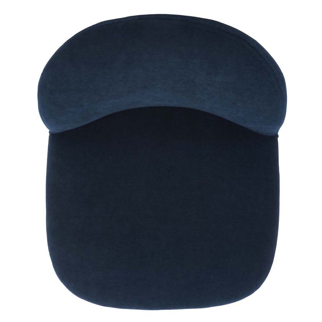 Safavieh Brax Petite Slipper Chair - Navy / Black