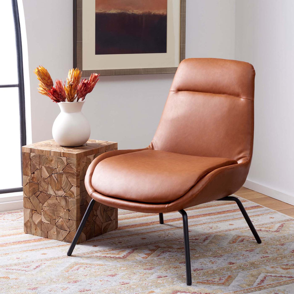 Safavieh Bridger Accent Chair - Cognac