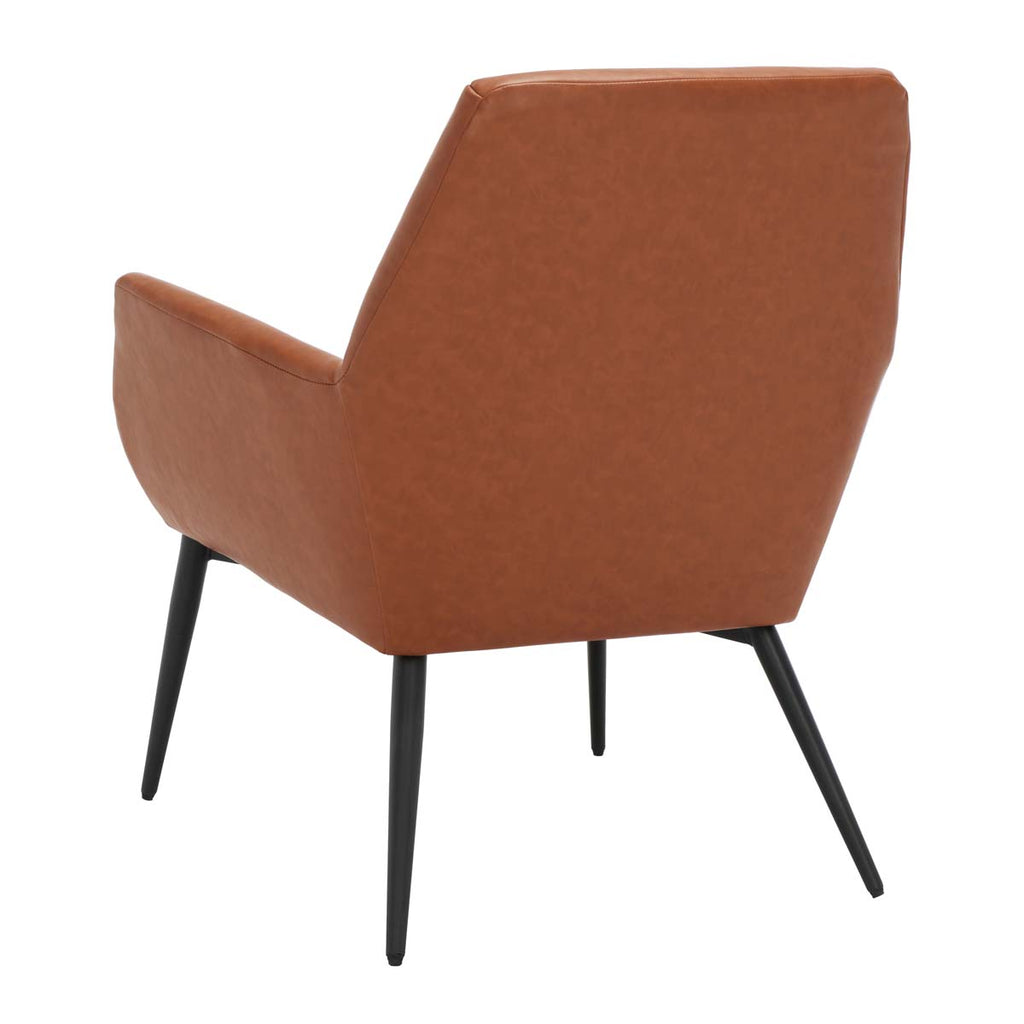 Safavieh Auggie Arm Chair - Cognac / Black