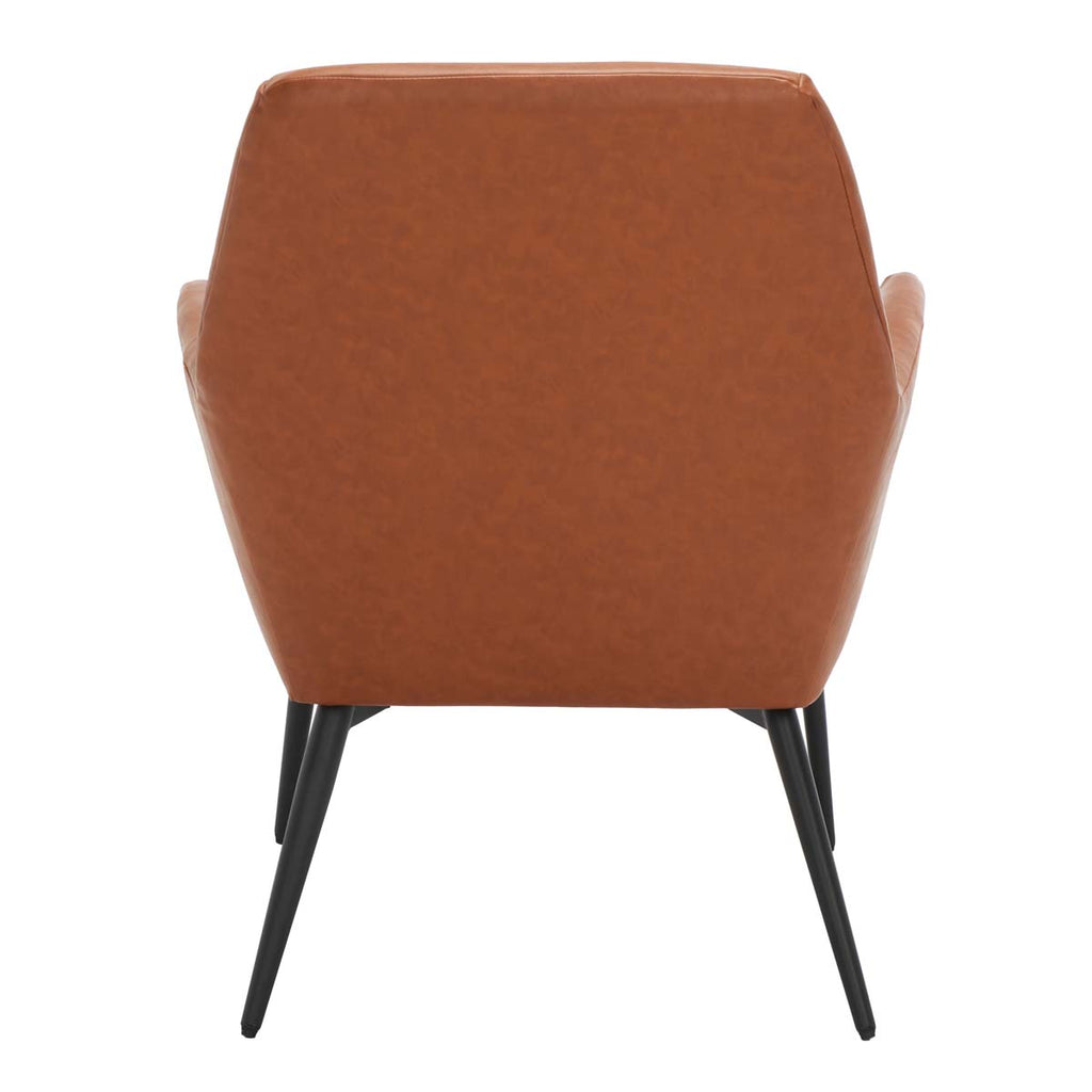 Safavieh Auggie Arm Chair - Cognac / Black