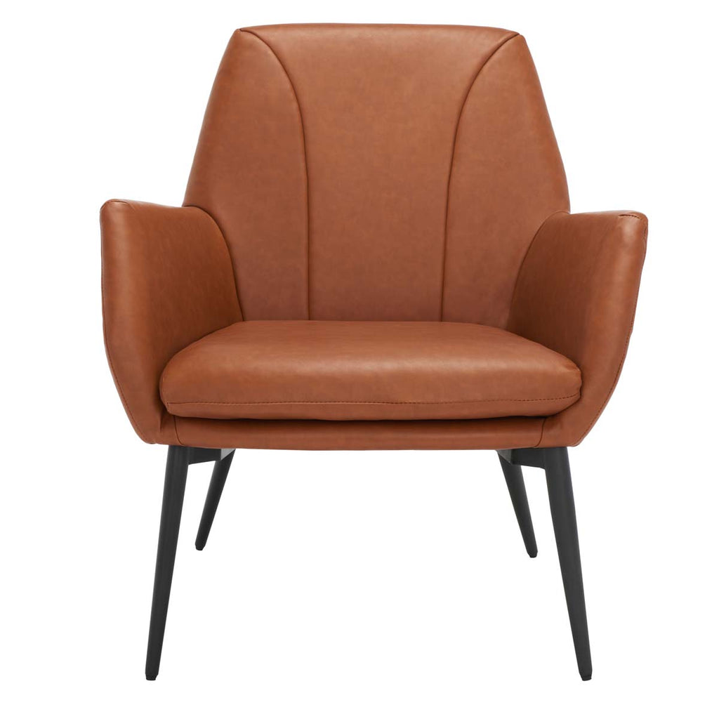 Safavieh Auggie Arm Chair - Cognac / Black