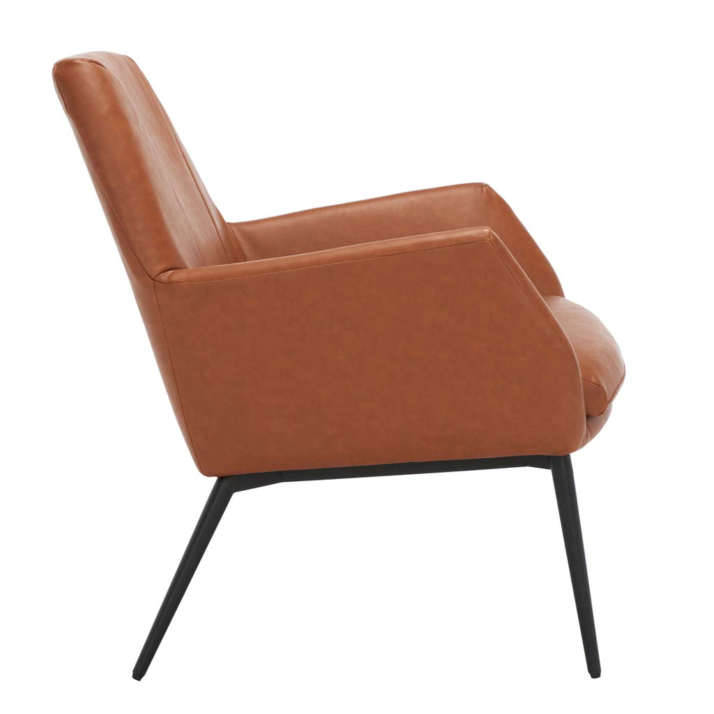 Safavieh Auggie Arm Chair - Cognac / Black