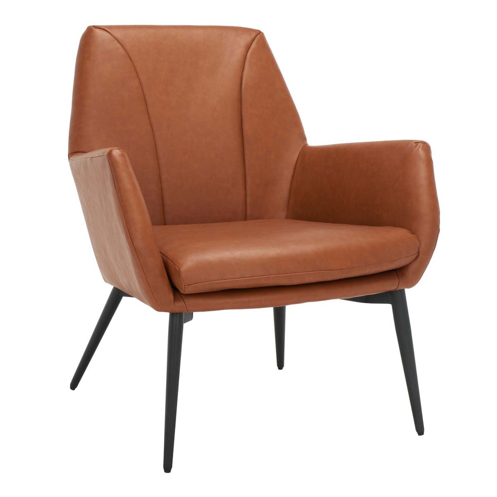 Safavieh Auggie Arm Chair - Cognac / Black