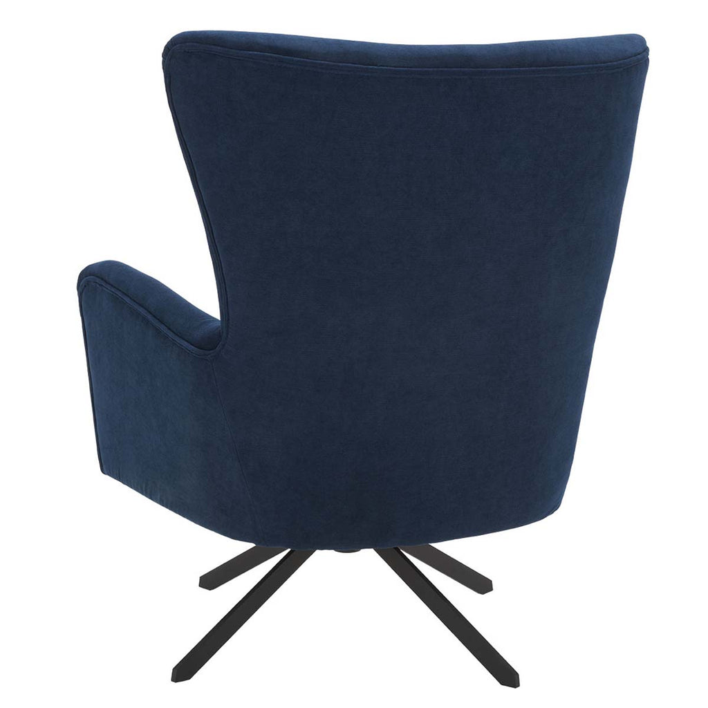 Safavieh Geonna Upholstered Arm Chair - Navy / Black