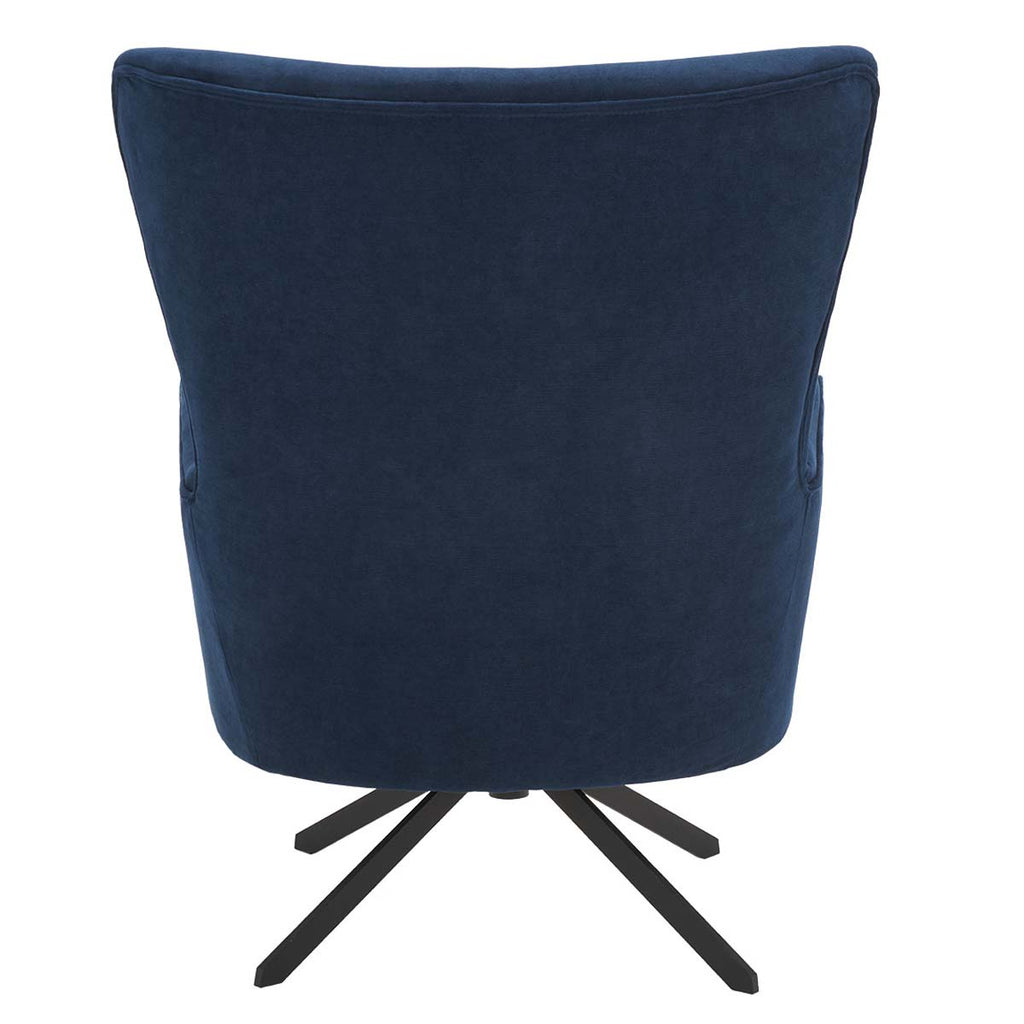 Safavieh Geonna Upholstered Arm Chair - Navy / Black