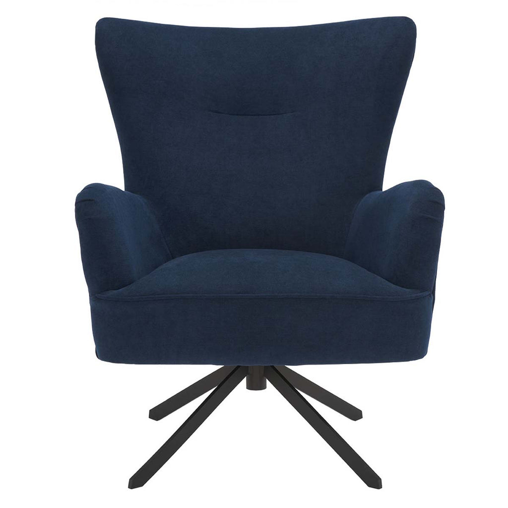 Safavieh Geonna Upholstered Arm Chair - Navy / Black