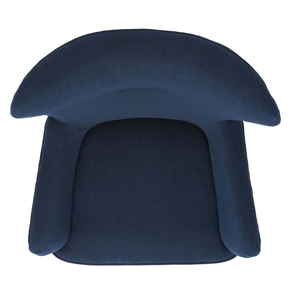 Safavieh Geonna Upholstered Arm Chair - Navy / Black