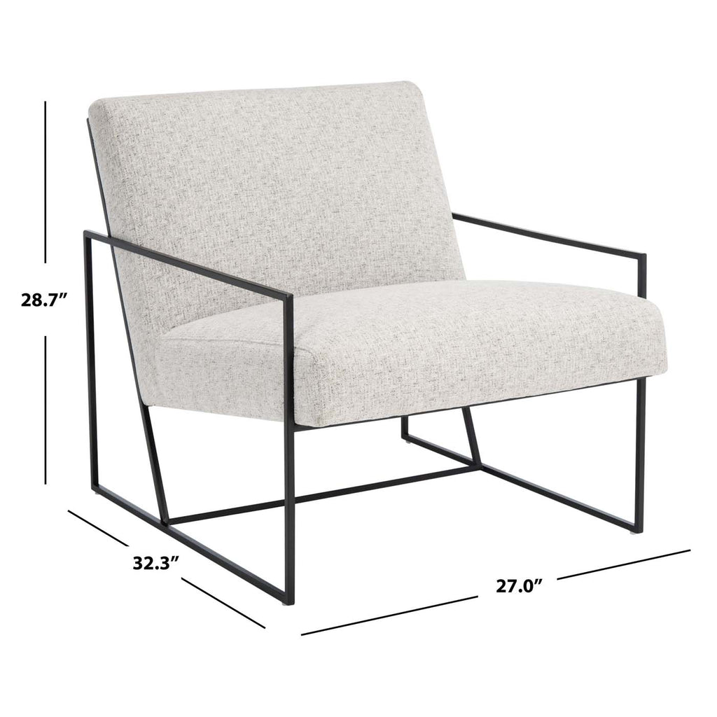 Safavieh Atheris Arm Chair - Light Grey / Black