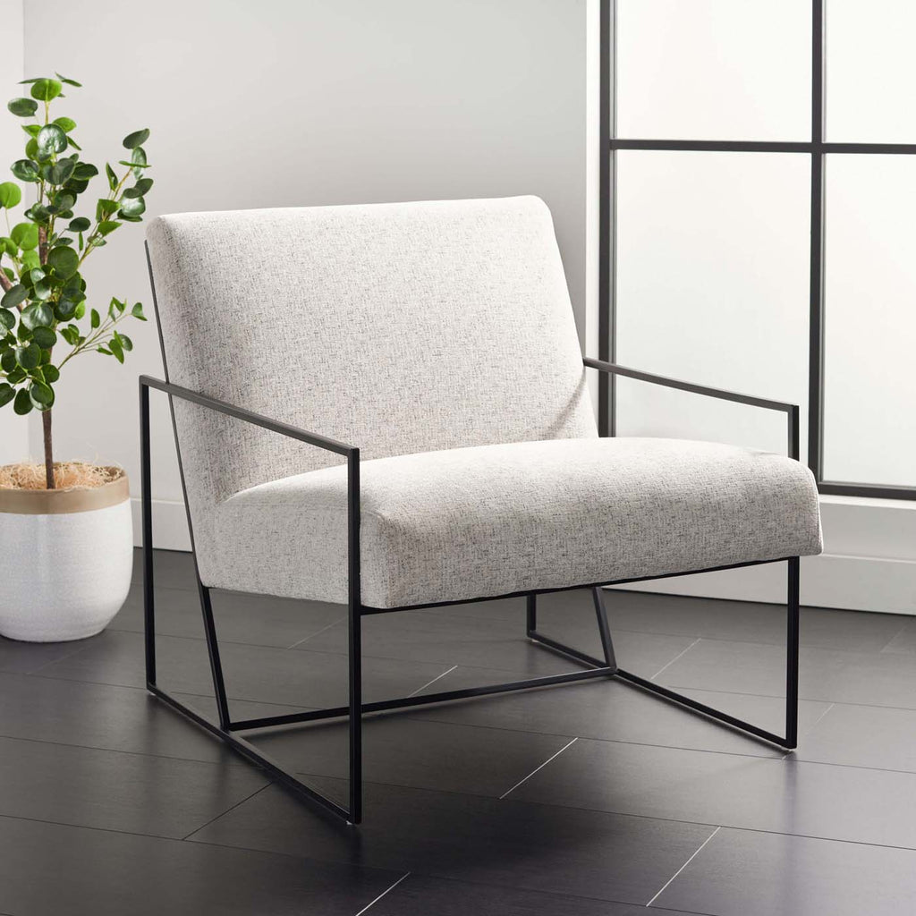 Safavieh Atheris Arm Chair - Light Grey / Black