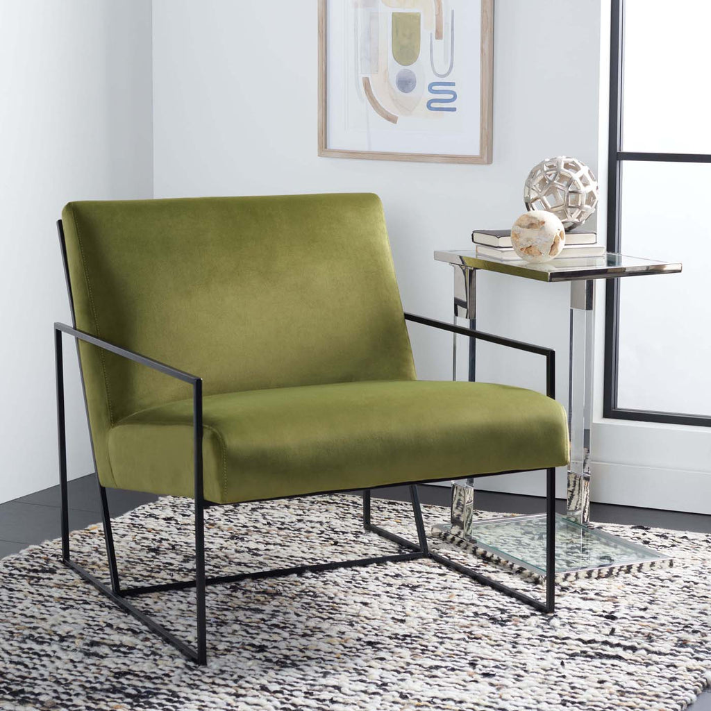 Safavieh Atheris Arm Chair - Green / Black