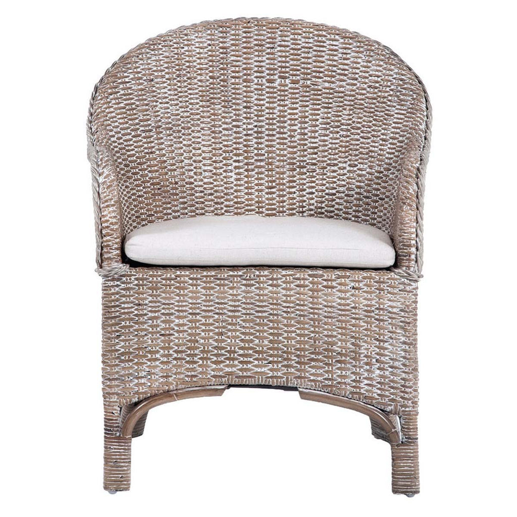 Safavieh Antonia Accent Chair W/Cushion - Grey White Wash/ White Cushion