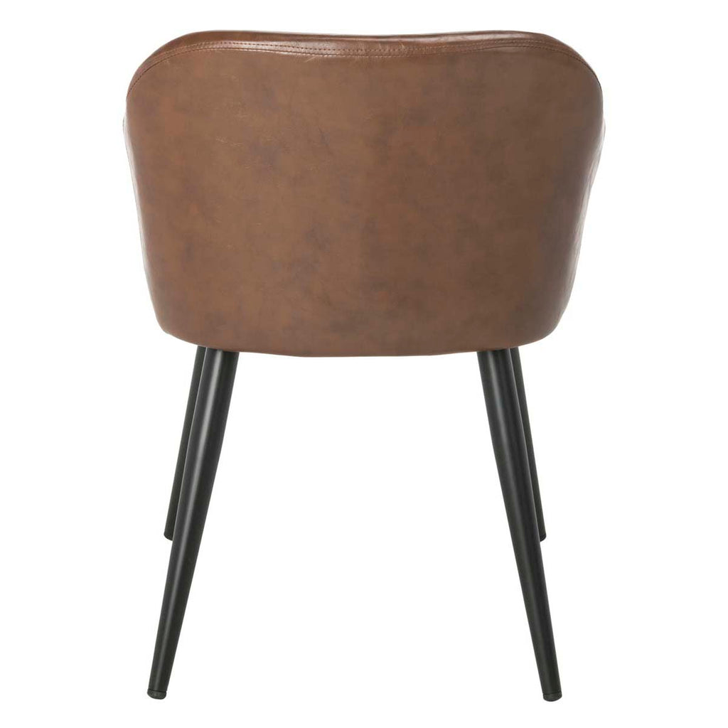 Safavieh Adalena Accent Chair - Brown Pu/Black Legs