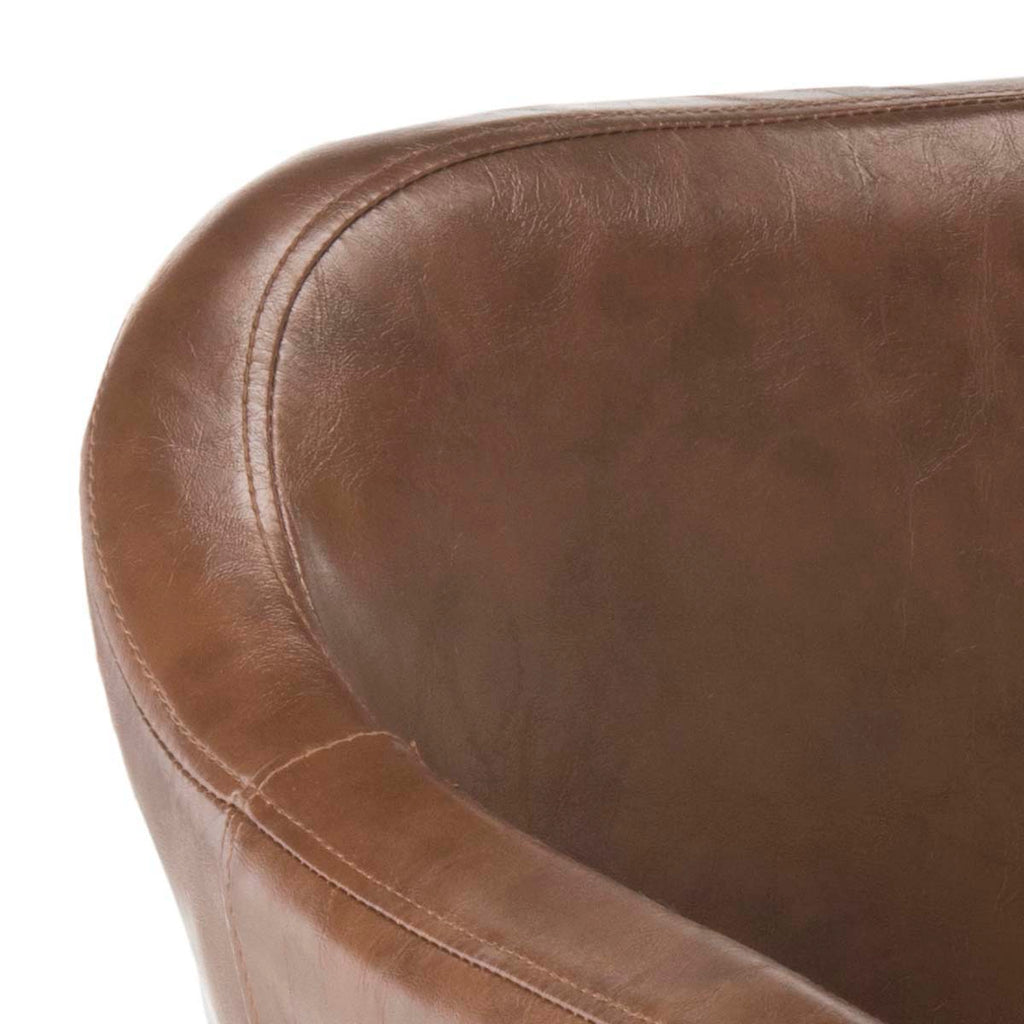 Safavieh Adalena Accent Chair - Brown Pu/Black Legs