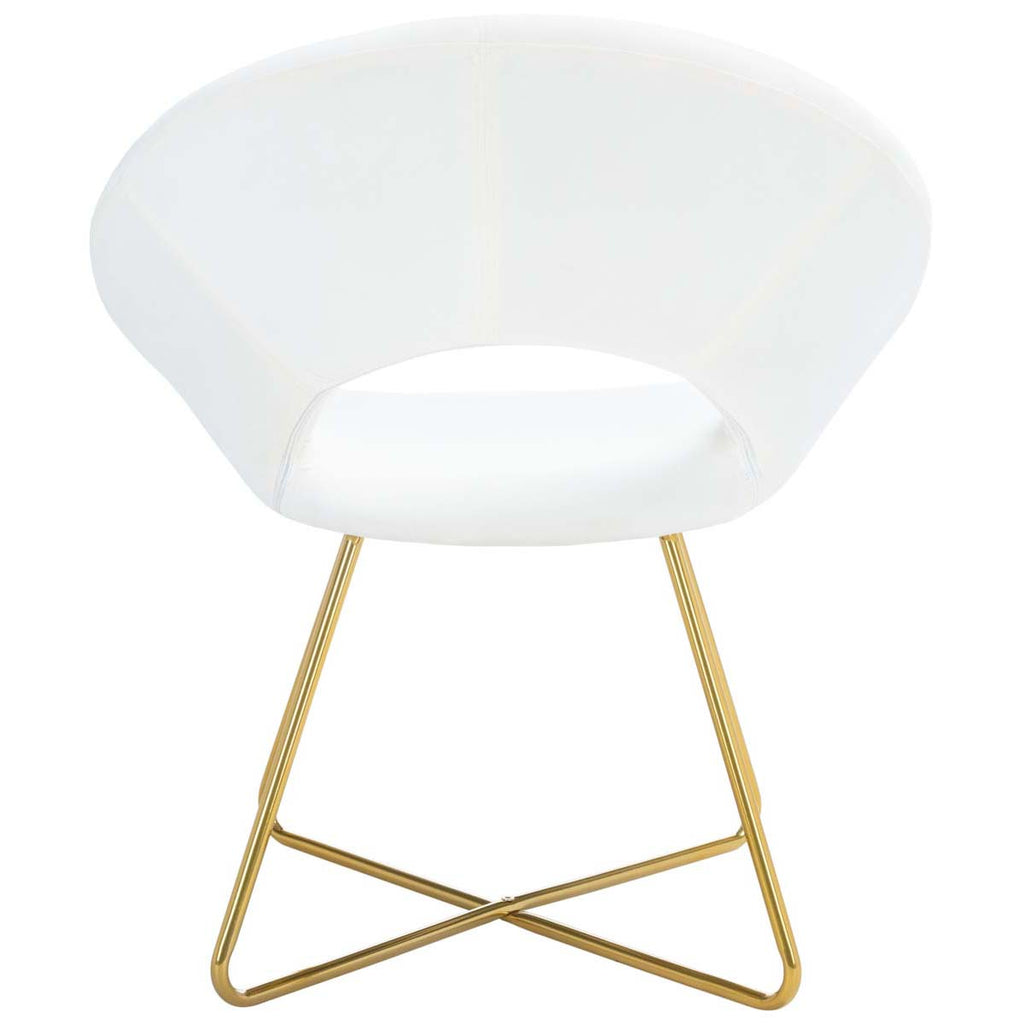 Safavieh Aliena Accent Chair - Ivory / Gold