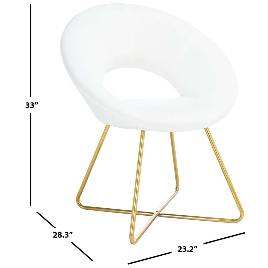 Safavieh Aliena Accent Chair - Ivory / Gold