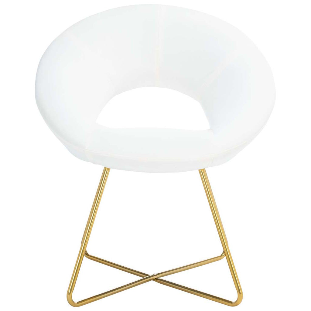 Safavieh Aliena Accent Chair - Ivory / Gold