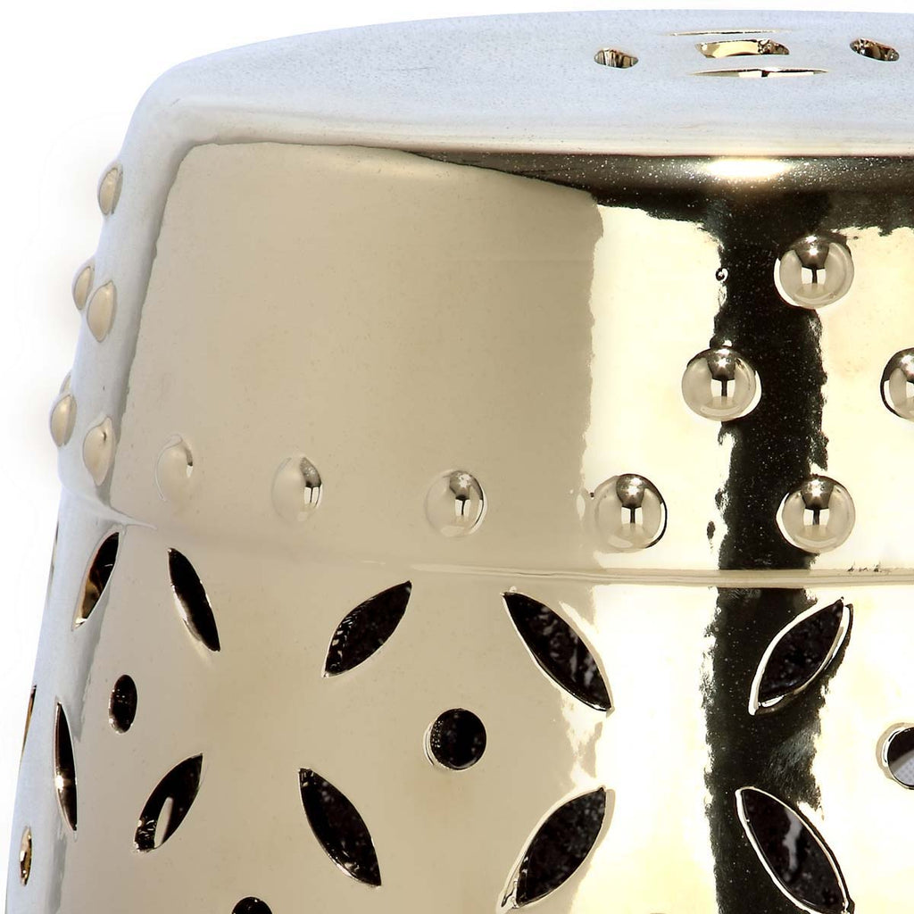 Safavieh Gold Lattice Coin Garden Stool