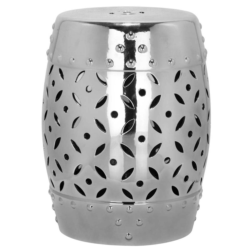 Safavieh Silver Lattice Coin Garden Stool