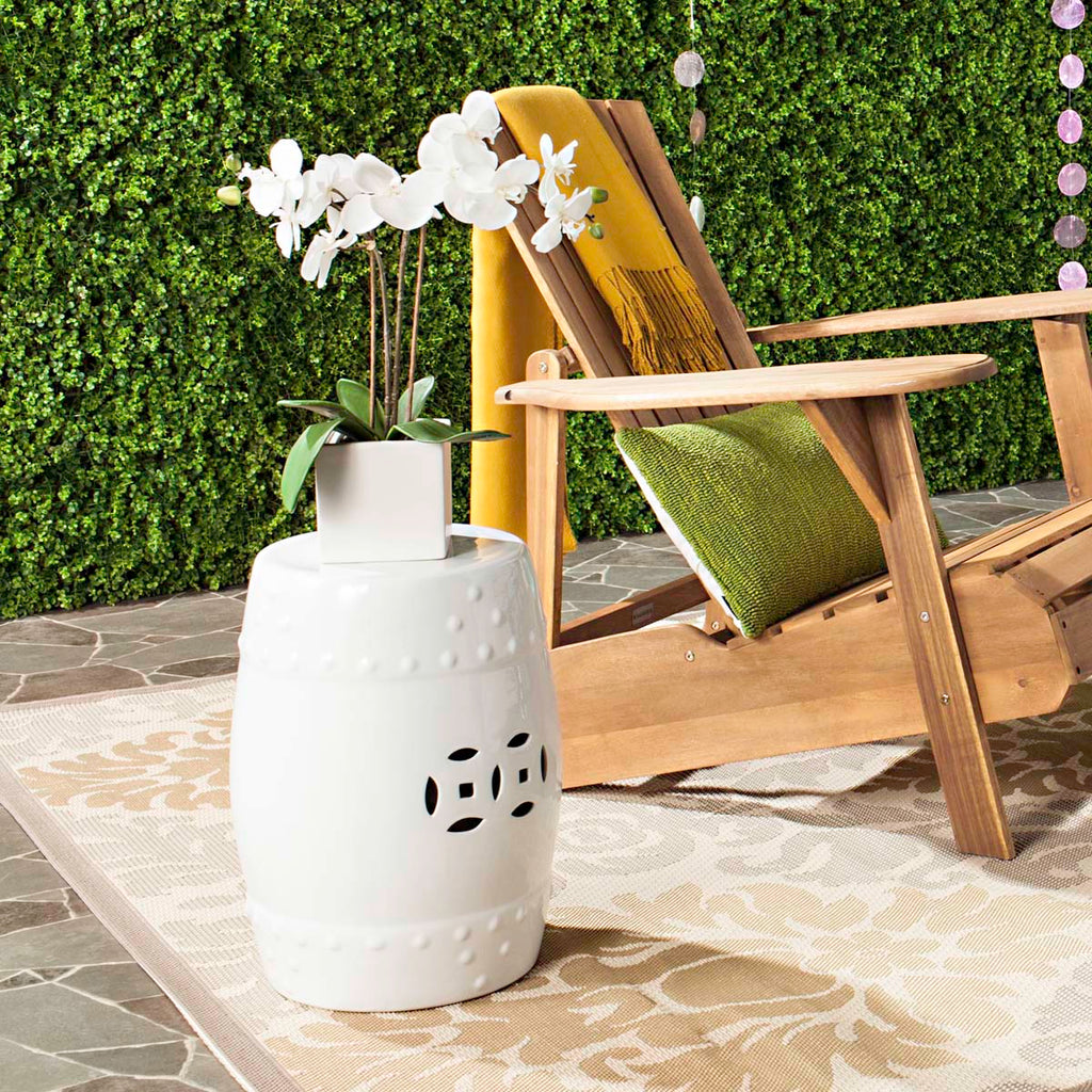 Safavieh White Modern Ming Garden Stool