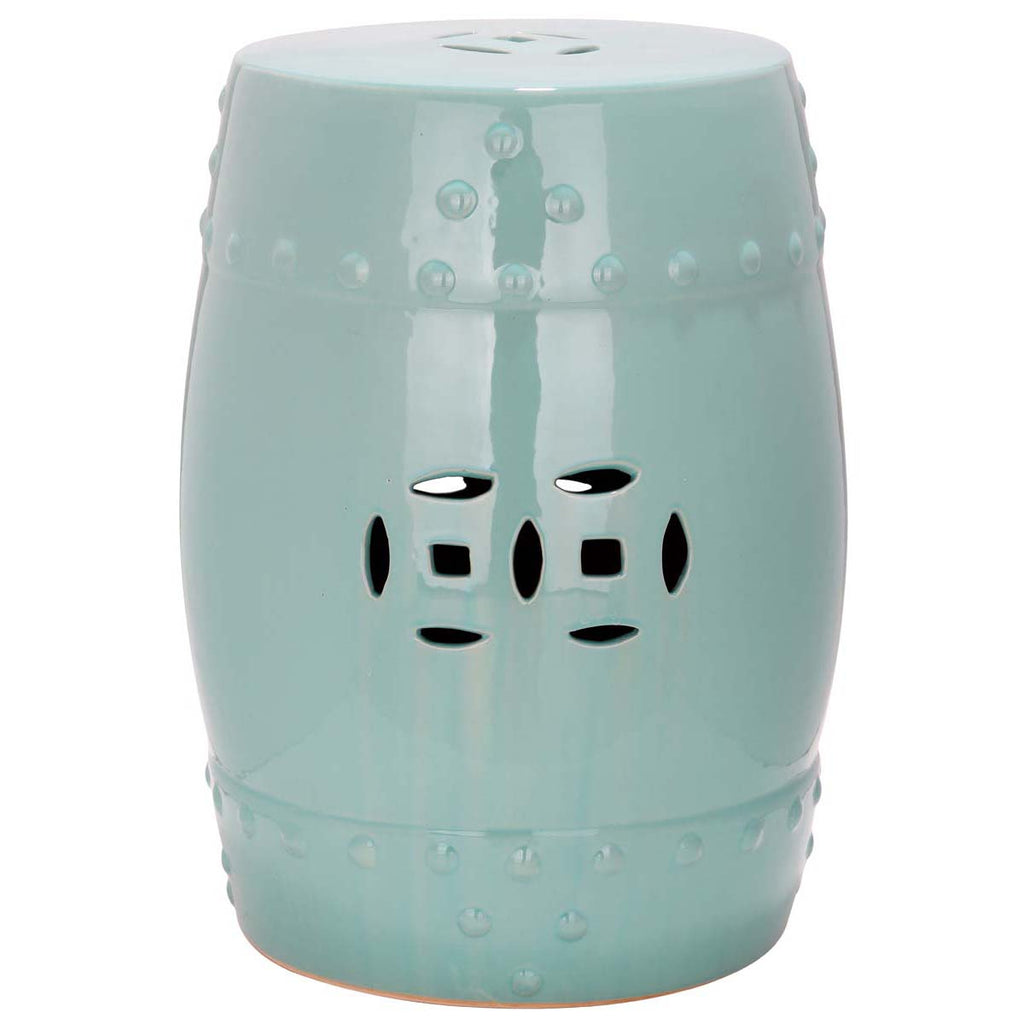 Safavieh Light Aqua Modern Ming Garden Stool