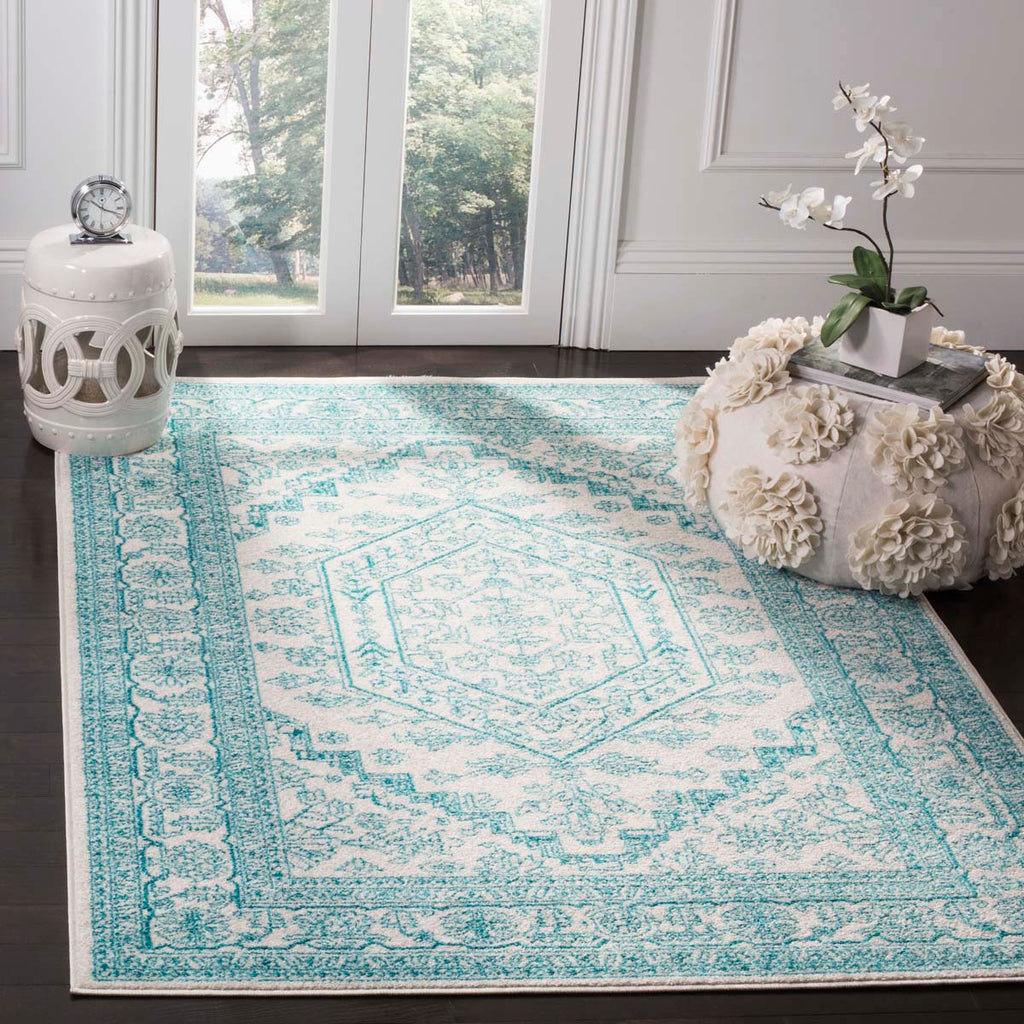 Safavieh Adirondack Rug Collection ADR108G - Ivory / Teal