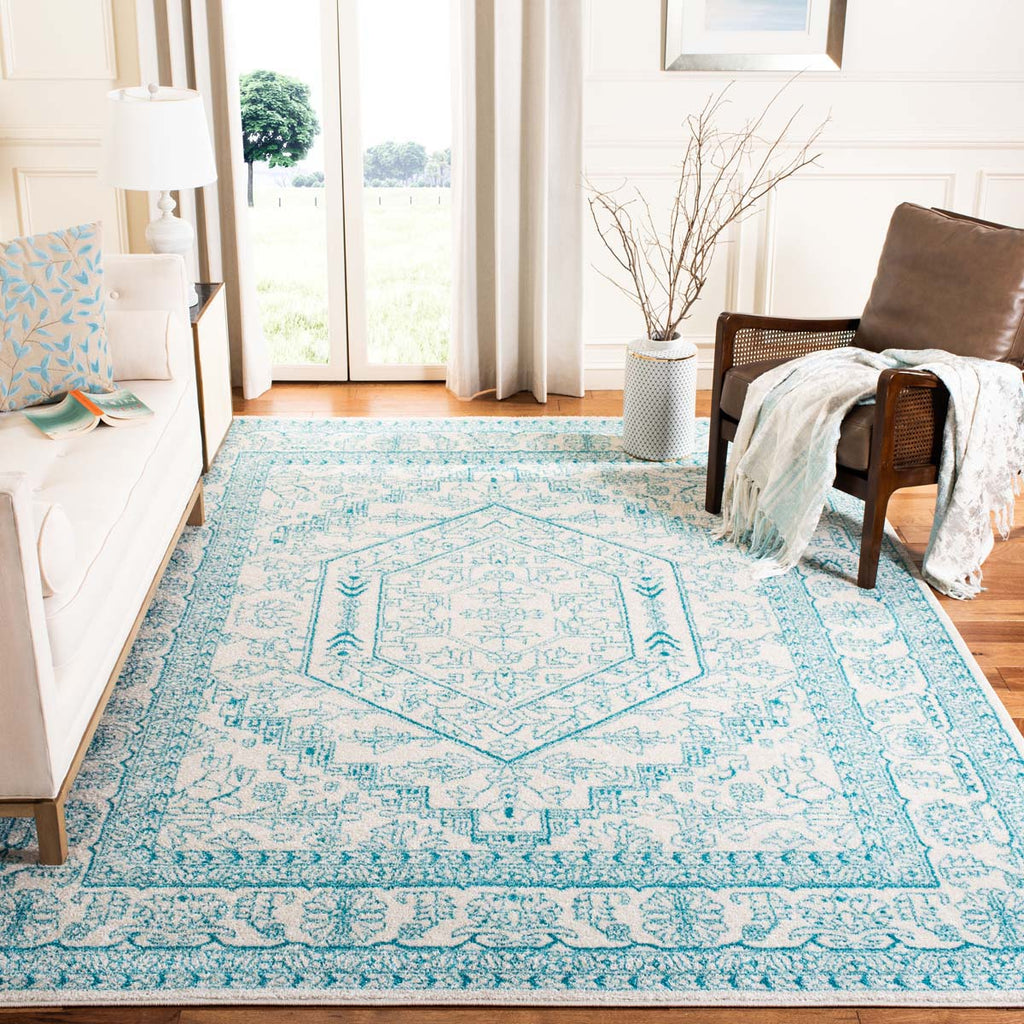 Safavieh Adirondack Rug Collection ADR108G - Ivory / Teal