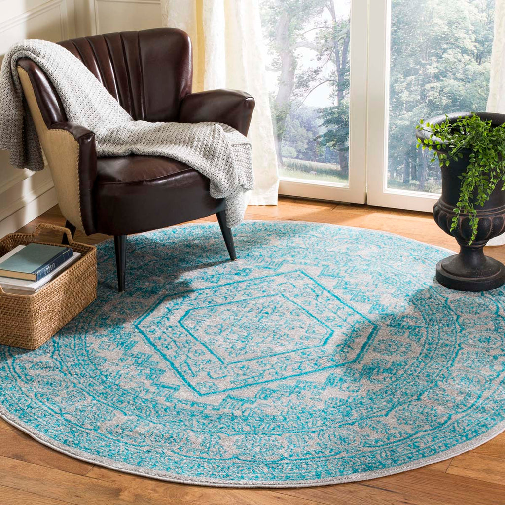 Safavieh Adirondack Rug Collection ADR108L - Light Grey / Teal