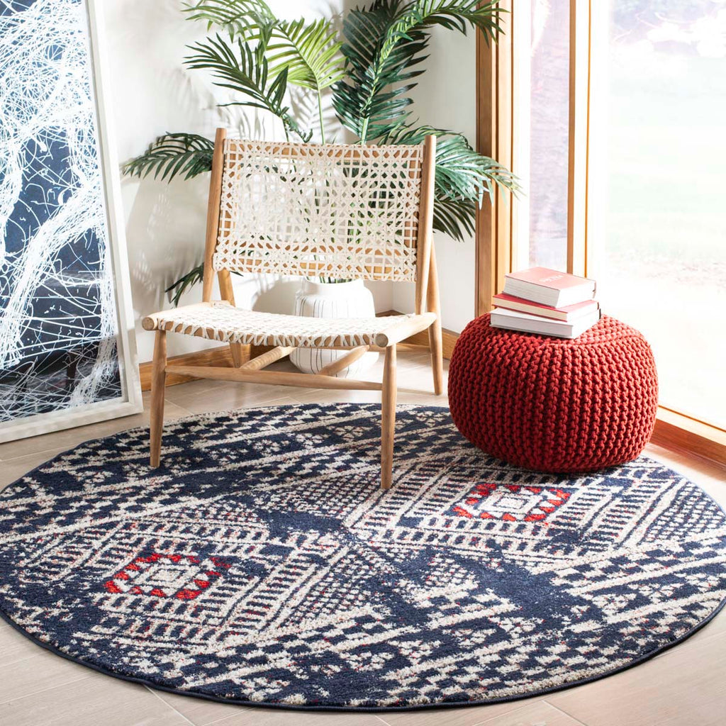 Safavieh Adirondack Rug Collection ADR202N - Navy / Light Grey