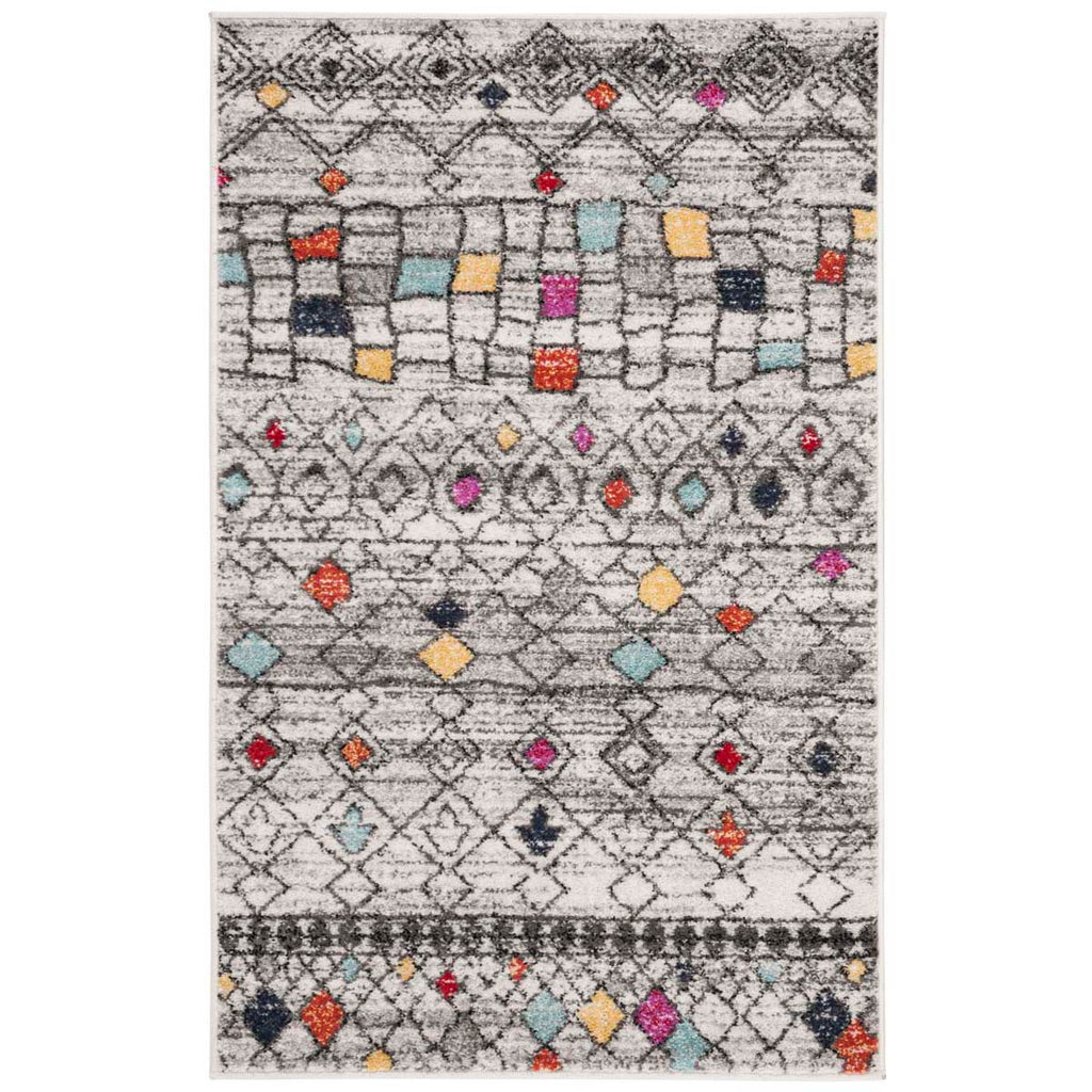 Safavieh Adirondack Rug Collection ADR204F - Light Grey / Fuchsia