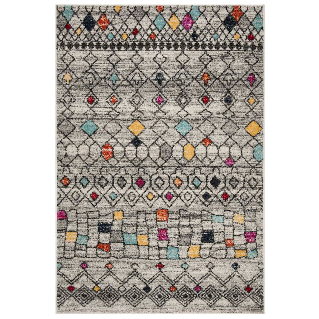 Safavieh Adirondack Rug Collection ADR204F - Light Grey / Fuchsia