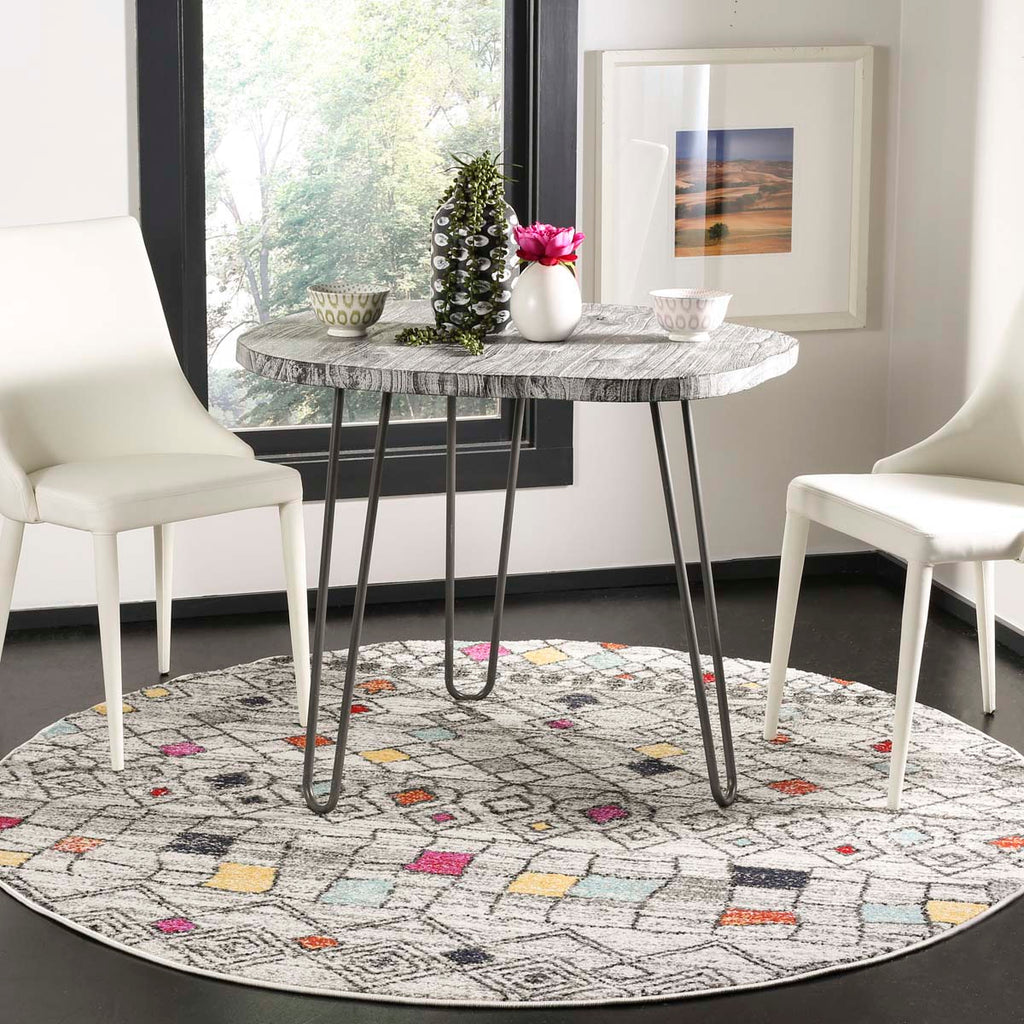 Safavieh Adirondack Rug Collection ADR204F - Light Grey / Fuchsia