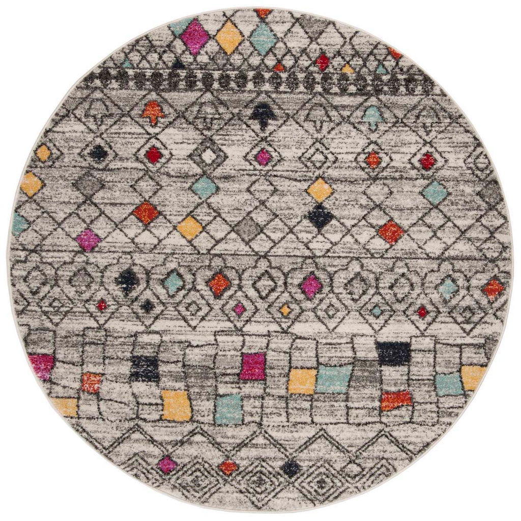 Safavieh Adirondack Rug Collection ADR204F - Light Grey / Fuchsia