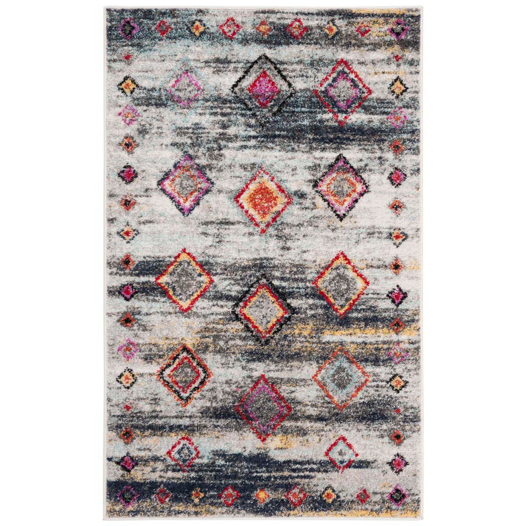 Safavieh Adirondack Rug Collection ADR205F - Light Grey / Red