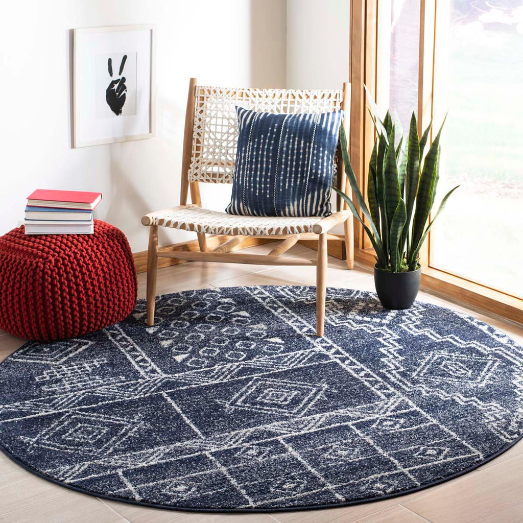 Safavieh Adirondack Rug Collection ADR206N - Navy / Silver