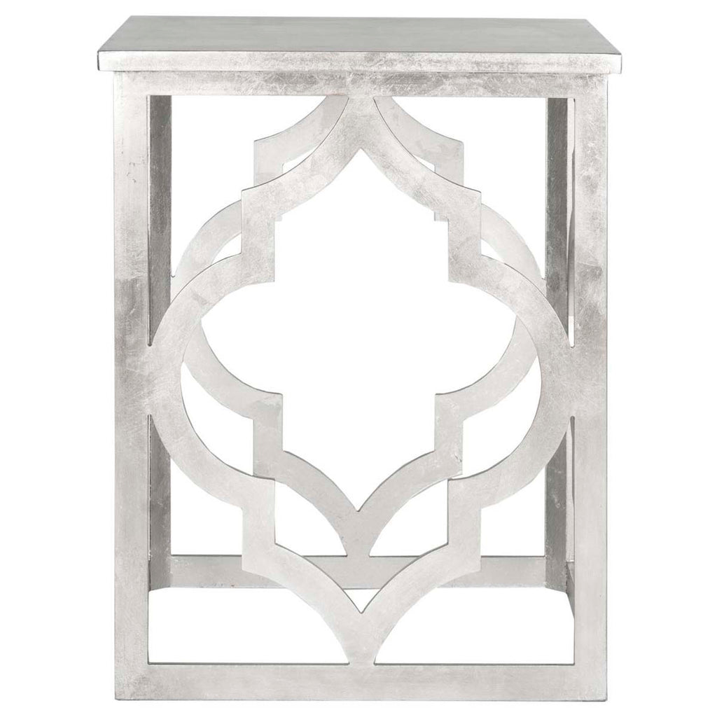 Safavieh Milo Trellis Silver Leaf End Table - Silver