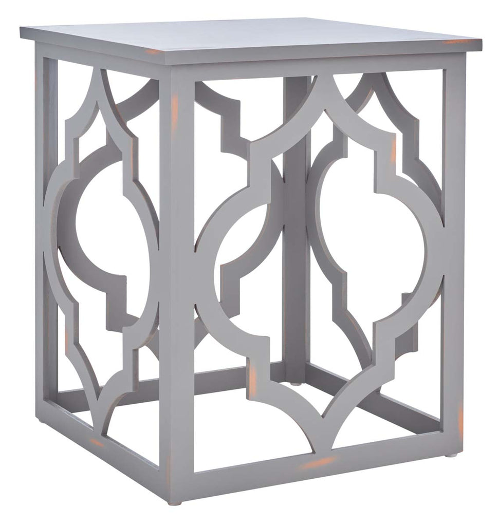 Safavieh Milo Trellis Gold Leaf End Table - Taupe