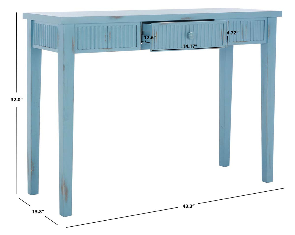 Safavieh Beale Console With Storage Drawer - Blue