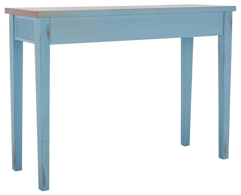 Safavieh Beale Console With Storage Drawer - Blue / Oak