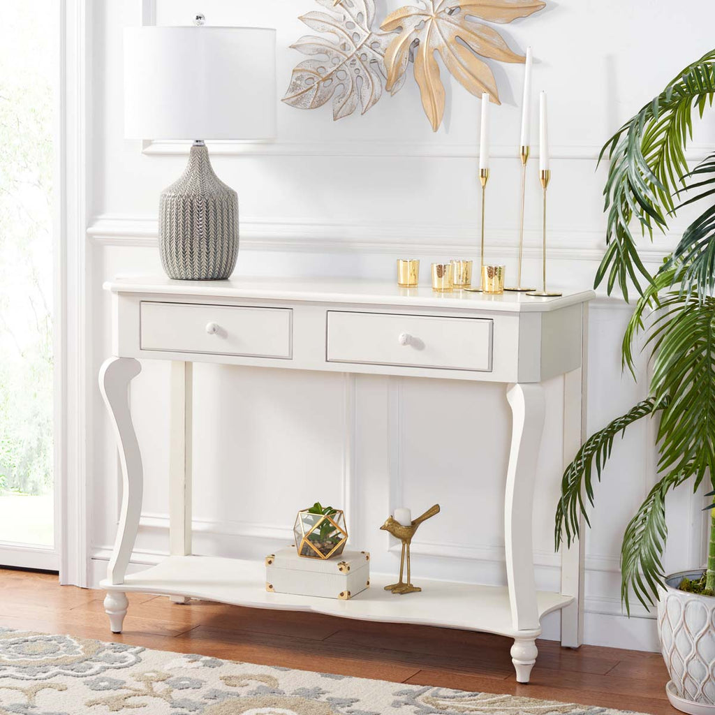 Safavieh Katie Console With 2 Storage Drawer - Cream