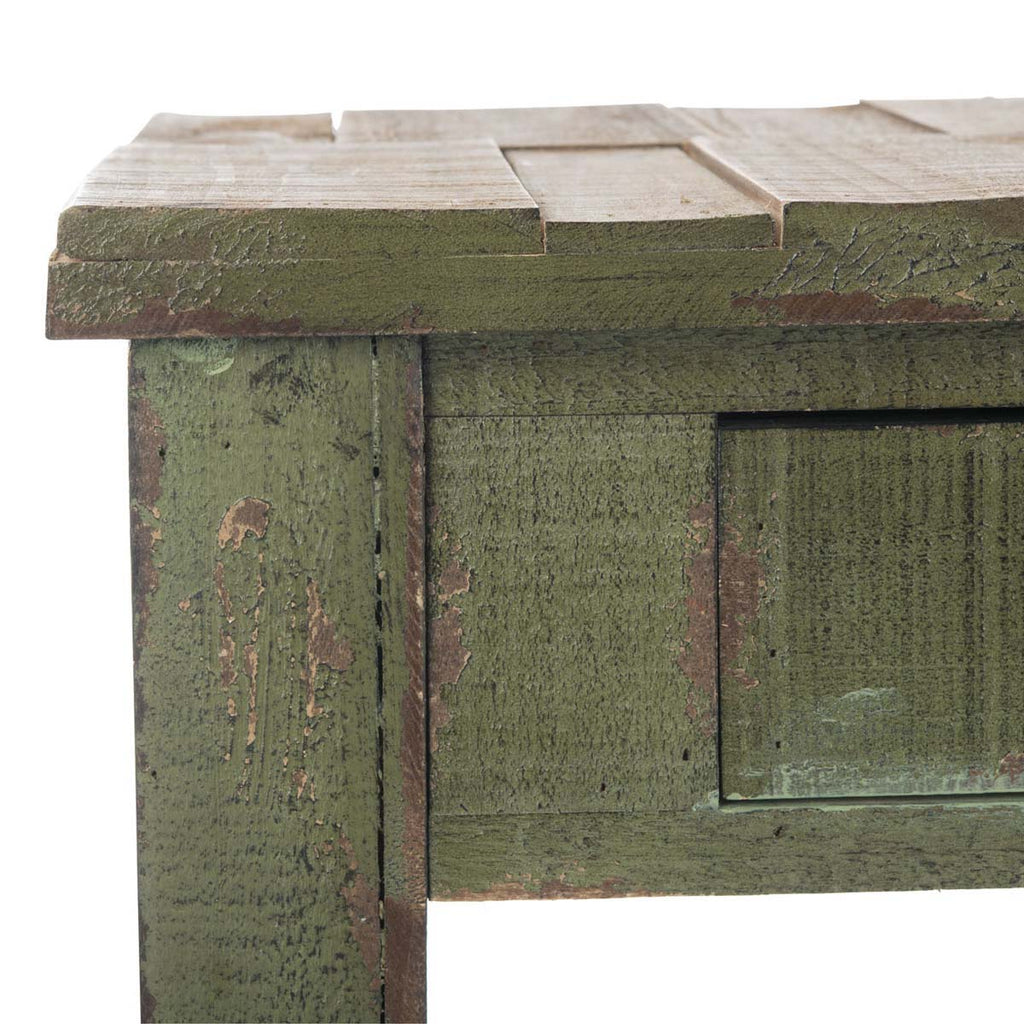 Safavieh Alfred End Table With Storage Drawer - Antique Green